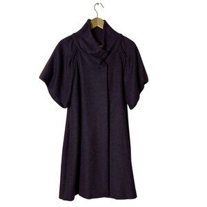 MAX&Co Purple Wool Blend Short Sleeve Coat Womens Size M